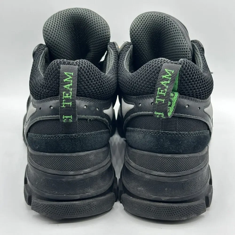 GUCCI Flashtrek Sega Chunky Sneaker Hiking Leather Black Sz 10.5